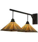 13"W Prairie Corn 2 Lt Island Wall Sconce
