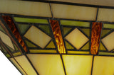 16"W Diamond Mission Stained Glass Wall Sconce