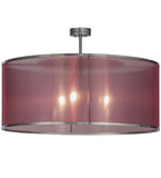 36"W Cilindro Palace Fabric Modern Pendant