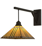13"W Prairie Corn Stained Glass Wall Sconce