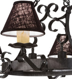 40"L Handforged Oval 6 Lt Chandelier