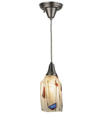 4"Sq Metro Fusion Ramoscelli Draped Fused Glass Mini Pendant