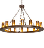 48"W Loxley 16 Lt Rustic Lodge Chandelier