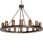 48"W Loxley 16 Lt Rustic Lodge Chandelier