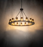 48"W Loxley 16 Lt Rustic Lodge Chandelier