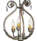 12"W Antonia 3 Lt W/Crystals Victorian Chandelier