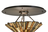 24"W Delta Jadest24"W Delta Jadestone Lodge Flushmountone Tiffany Lodge Flushmount
