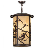 16"W Fulton Skier Outdoor Pendant