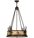 23"W Alpine Rustic Inverted Pendant