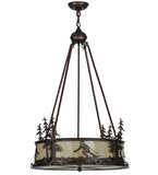 23"W Alpine Rustic Inverted Pendant