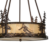 23"W Alpine Rustic Inverted Pendant