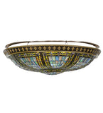 44.5"W Stained Glass Fleur-De-Lis Flushmount