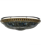 44.5"W Stained Glass Fleur-De-Lis Flushmount