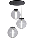 la Cilindro 3 Lt Contemporary Cascading Pendant