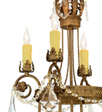 26"W Antonia 6 LT W/Crystals Victorian Chandelier