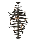 21"W Cyclone 9 Lt Contemporary Chandelier