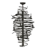 21"W Cyclone 9 Lt Contemporary Chandelier