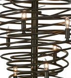 21"W Cyclone 9 Lt Contemporary Chandelier