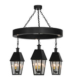 42"W Oneida Lantern 4 Lt Rustic Lodge Chandelier