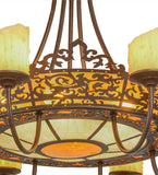 32"W Stanley 8 Arm Victorian Semi-Flushmount