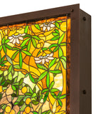 30" Wide Tiffany Tree of Life Stained Glass Lighted Window