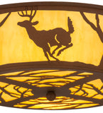 22"W Deer Wildlife Flushmount