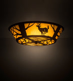 22"W Deer Wildlife Flushmount