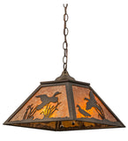 16"Sq Ducks in Flight Wildlife Pendant