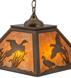 16"Sq Ducks in Flight Wildlife Pendant