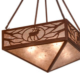 18"Sq Lone Elk Inverted Pendant