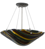 18"W Metro Fusion Penna Di Pavone Modern Inverted Pendant
