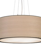 24"W Cilindro White Oak Veneer Lodge Pendant