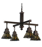 25.5"W Tiffany Sierra Prairie Mission 4 Lt Chandelier