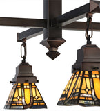 25.5"W Tiffany Sierra Prairie Mission 4 Lt Chandelier