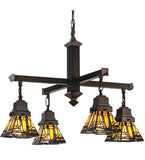 25.5"W Tiffany Sierra Prairie Mission 4 Lt Chandelier