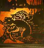 12"Sq Beaver at Work Outdoor Pendant