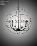 36"W Atom Enerjisi 12 Lt Contemporary Chandelier