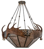 54"W Antlers Moose Inverted Pendant