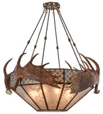 54"W Antlers Moose Inverted Pendant