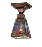 5"Sq Prairie Dragonfly Flushmount