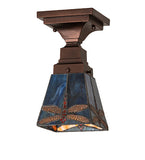 5"Sq Prairie Dragonfly Flushmount