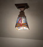 5"Sq Prairie Dragonfly Flushmount