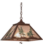 16"Sq Tall Pines Ceiling Pendant