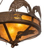 18"W Catch Of The Day Lodge Semi-Flushmount