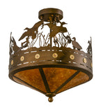 16"W Ducks In Flight Lodge Flushmount