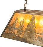 33"L Tall Pines Island/Billiard Oblong Pendant