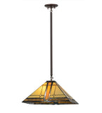 17.5"Sq Sierra Prairie Mission Pendant