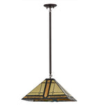 17.5"Sq Sierra Prairie Mission Pendant