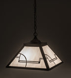 16"Sq Revival Deco Contemporary Pendant