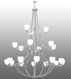 84"W Everett 21 Lt Three Tier Contemporary Chandelier